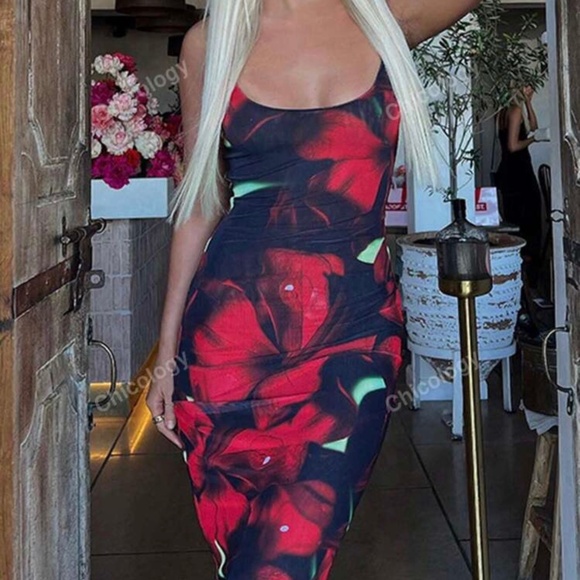 SHEIN Floral Maxi Dress!‎ Size Small - Never Before Worn - Picture 1 of 5